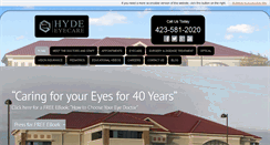 Desktop Screenshot of hydeeyecare.com